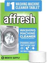 Affresh Washing Machine Cleaner, Helps Power Away Odor Causing Bacteria & Grime Deep Inside Pump, Valve & Hoses, 5 Time Release Tablets, 5 Month Supply