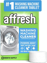 Affresh Washing Machine Cleaner, Helps Power Away Odor Causing Bacteria & Grime Deep Inside Pump, Valve & Hoses, 6 Time Release Tablets, 6 Month Supply