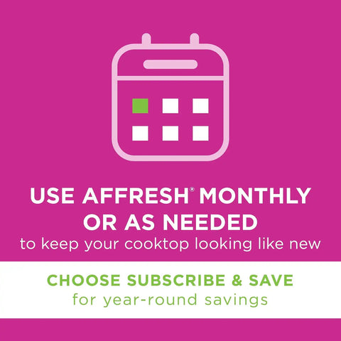 Affresh Cooktop Cleaning Kit, Safe for Glass & Ceramic Cooktops, Includes 5 oz cleaner, 5 pads, 1 scraper (Pack of 2)