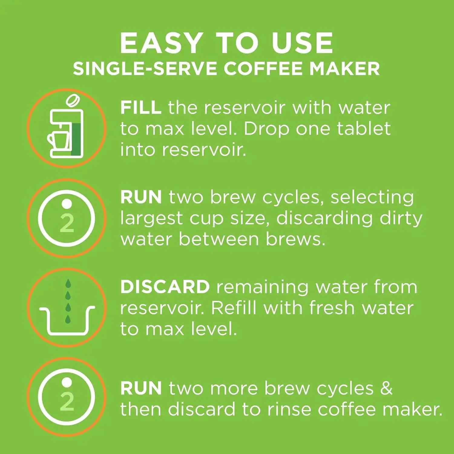 Affresh Coffee Maker Cleaner, Works with Multi-cup and Single-serve Brewers, 3 Tablets (Pack of 6)