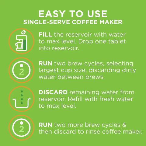Affresh Coffee Maker Cleaner, Works with Multi-cup and Single-serve Brewers, 3 Tablets (Pack of 6)